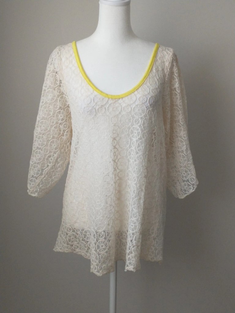 Eberjey Crocheted Boho Tunic Swim Cover Up Vacation Resort Wear S